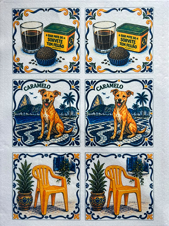 Quadrinho - Porta copo Azulejos "Coleção Latina"