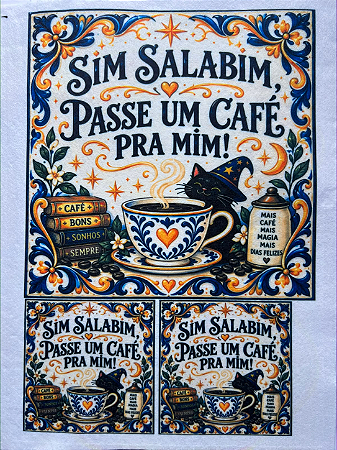 Quadro Azulejo Sim Salabim "Coleção Latina"
