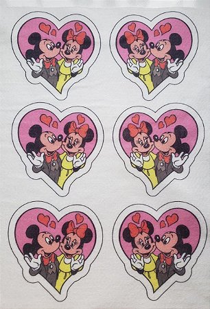 Mickey e Minnie Coração com Contorno