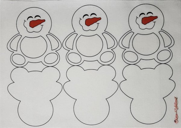 Pingente porta doce Boneco de Neve