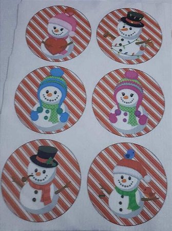 Bolinhas de Natal Boneco de Neve