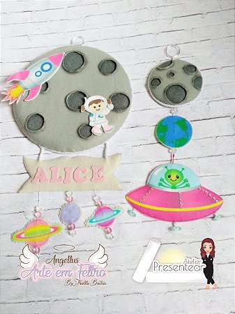 Kit para Móbile Astronauta Menina 1