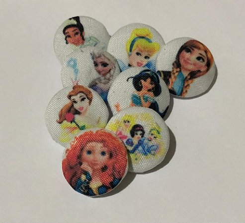 Botões Princesas com 16 unidades