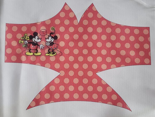 Máscara de Proteção Mickey e Minnie Vermelho