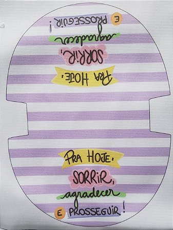 Nécessaire Oval Por hoje sorrir, agradecer e prosseguir!