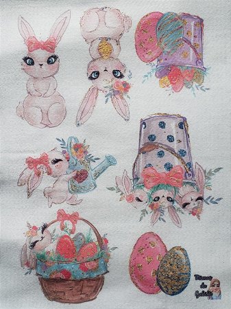 Kit Coelho Aquarela