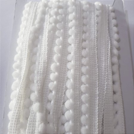 FIta pompom 6mm mini Branco