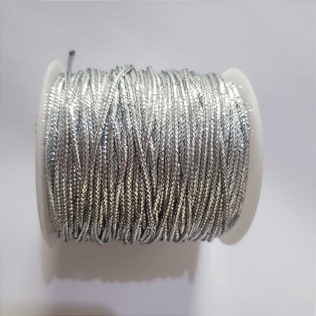 Cordão Fio Metálico 1.2mm Prata