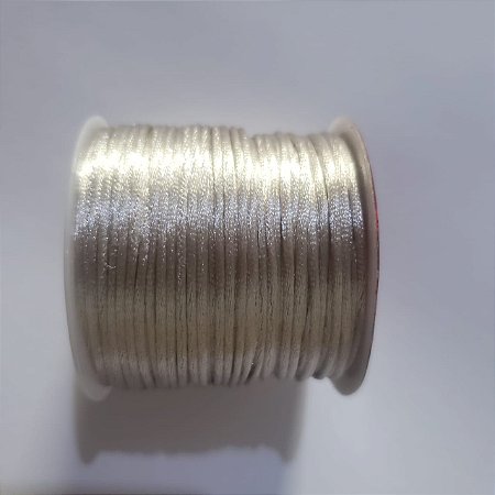Cordão Cetim  1mm Prata
