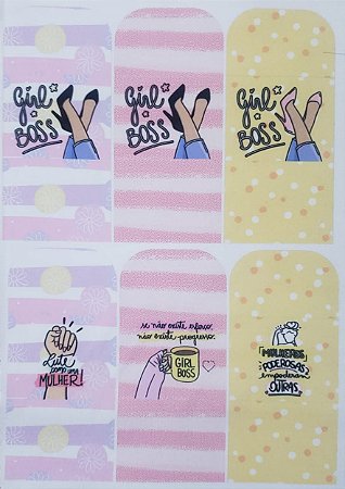 Porta post it / Bloquinho Mulher branca empoderada