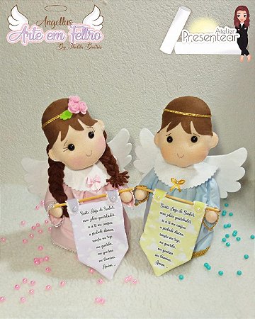 Estampa de Mini Flamulas Anjo da Guarda 14cmx10cm