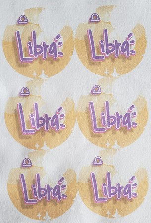 Porta copo /Chaveiro / Porta Fone signo Libra