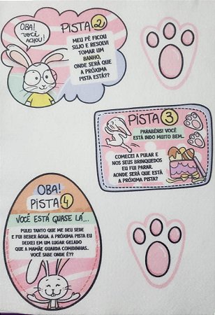 Caça aos ovos completo rosa