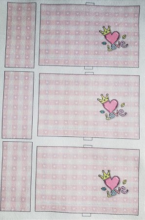 Porta post it 5,5 X5cm Love
