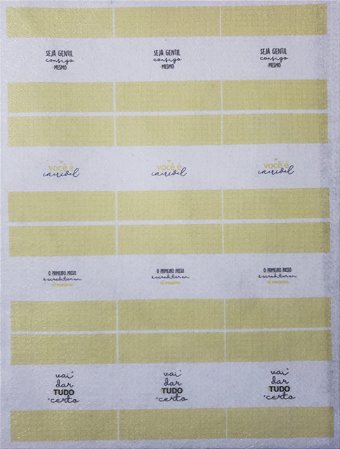 Balinha para chaveiro Frases Amarelo