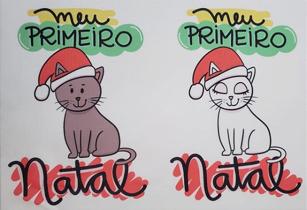 Para Body- Meu 1º Natal gatinhos