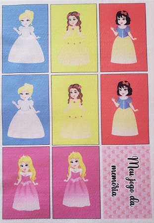Jogo da memória Princesas vestido longo