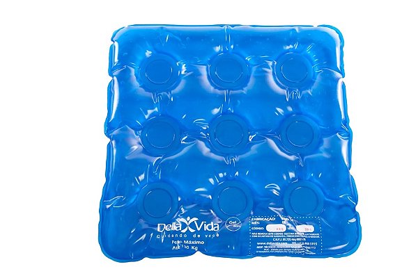 Almofada Inflável Anti escaras Della Vida Quadrada Sem Orifício Flex REF 7015