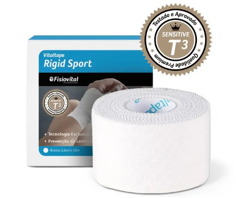 Bandagem Adesiva Vitaltape Rígida Sport Branca