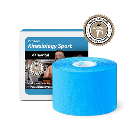 Bandagem Kinésio Vitaltape Sport Azul 5 Cm