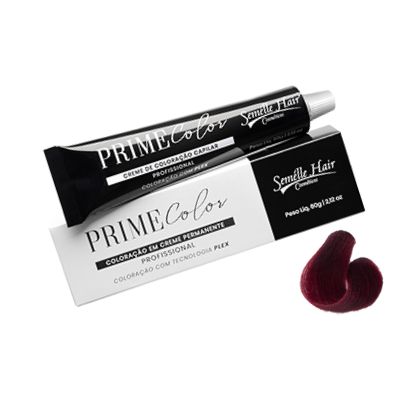 Prime Color 55.62 Castanho Claro Vermelho Violeta Ameixa - Coloração Profissional 60g