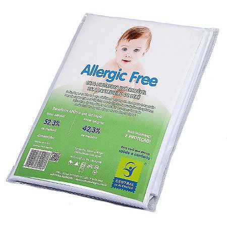 Capa Impermeável para Travesseiro de Bebê Allergic Free 30 x 40cm