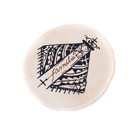 Medalha arte sacra em cerâmica