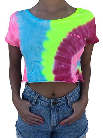 CROPPED TIE DYE MALHA 100% ALGODÃO
