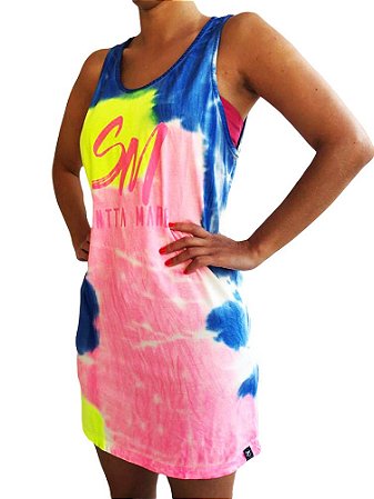 VESTIDO REGATA TIE DYE MALHA 100%