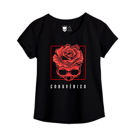 BABY LOOK - SKULL ROSE