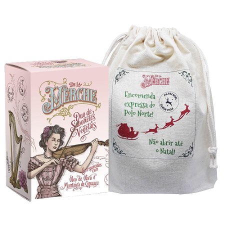 Duo de Sabonetes Vegetais Hidratantes Sensibilidade (150g) e Sacolinha Natalina