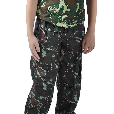 Calça Camuflada Juvenil com Elástico | Elite