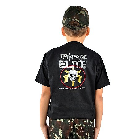 Camiseta Infantil Estampada Tropa de Elite | Elite