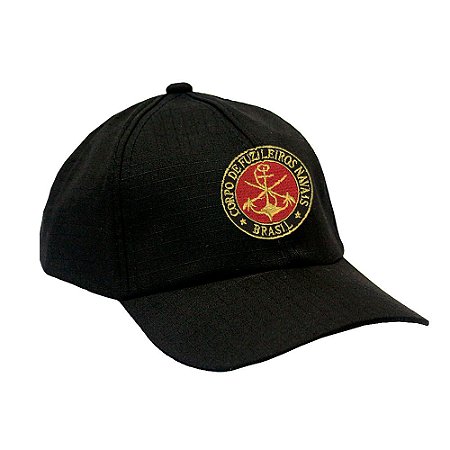 Boné Militar Rip Stop com Patch Aplicado Corpo de Fuzileiros | Preta - Atack