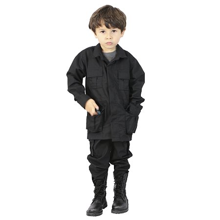 Farda Infantil Rip Stop Preta | Atack