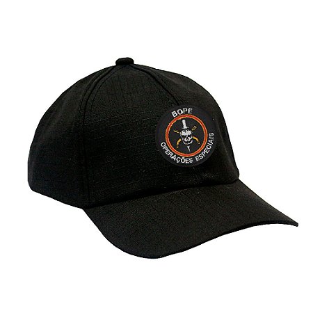 Boné Militar Rip Stop com Patch Aplicado Bope | Preta - Atack