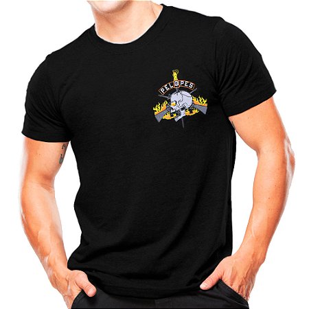 Camiseta Militar Estampada Pelopes | Preta - Atack