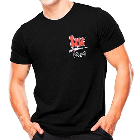 Camiseta Militar Estampada HK PSG 1 Sniper | Preta - Atack