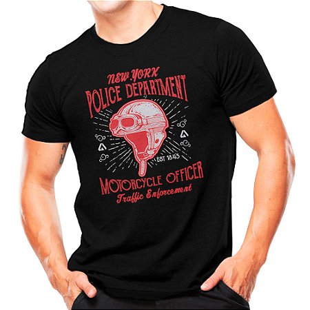 Camiseta Militar Estampada New York Department