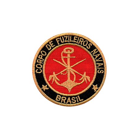 Patch Bordado Corpo de Fuzileiros Navais Com Fecho de Contato