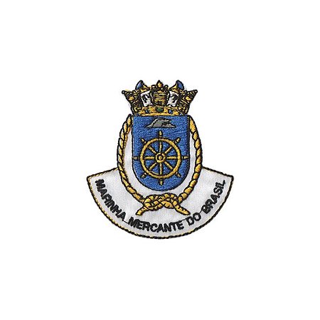 Patch Bordado Marinha Mercante com Fecho de Contato