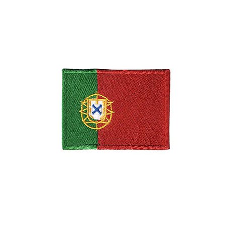 Patch Bordado Bandeira Portugal com Fecho de Contato