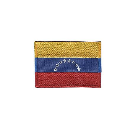 Patch Bordado Bandeira Venezuela com Fecho de Contato