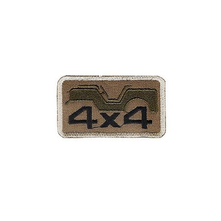 Patch Bordado Jeep 4x4 com Fecho de Contato