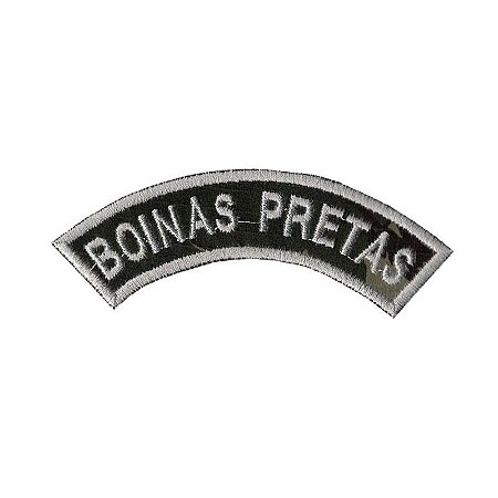 Patch Bordado Tarjeta Boinas Pretas com Fecho de Contato
