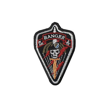 Patch Bordado Ranger Caveira com Fecho de contato