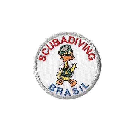 Patch Bordado Scuba Diving Br com Fecho de Contato