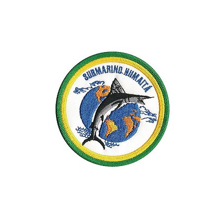 Patch Bordado Submarino Humaita com Fecho de Contato