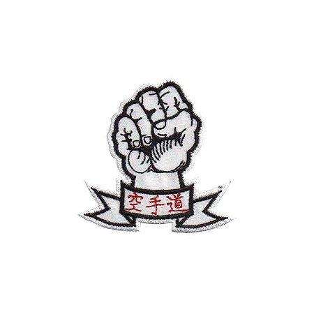 Patch Bordado Karate Acad. Japão com Fecho de Contato