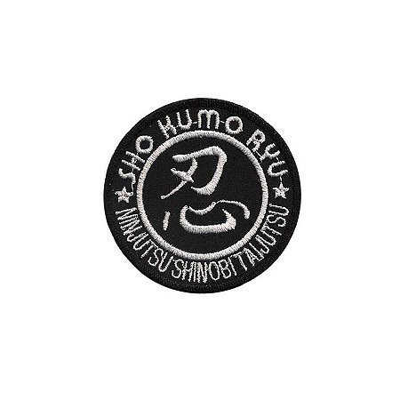 Patch Bordado Ninjutsu S. Taijutsu com Fecho de Contato
